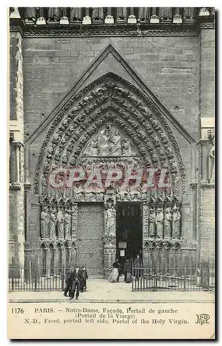 Cartes postales Paris Notre Dame Portail de gauche Portail de la Vierge