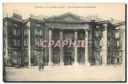 Cartes postales Paris La Faculte de Droit l'Entree Place du Pantheon