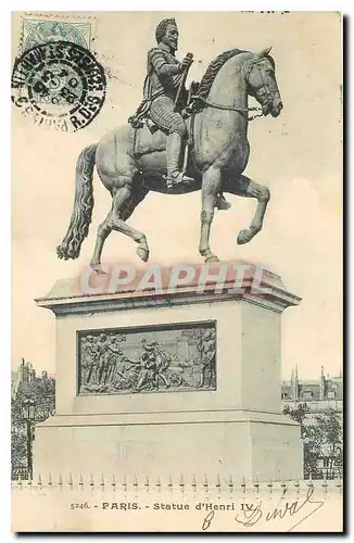 Cartes postales Paris Statue d'Henri IV