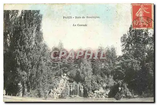 Cartes postales Paris Bois de Boulogne La Cascade