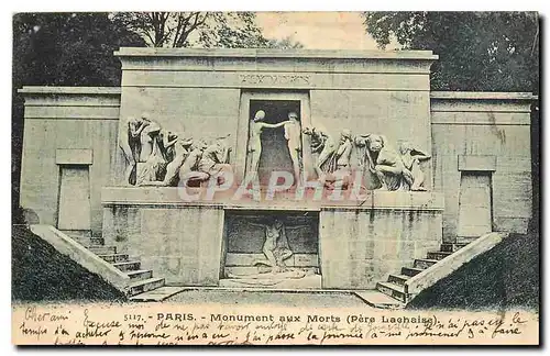 Cartes postales Paris Monument aux Morts Pere Lachaise