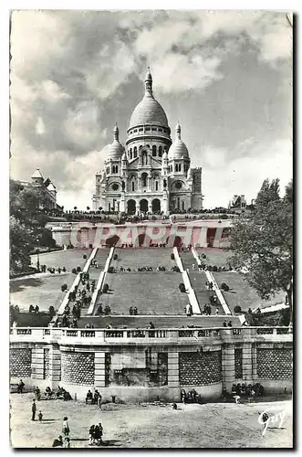 Ansichtskarte AK Paris et ses Merveilles Basqilique du Sacre Coeur de Montmartre et les jardins