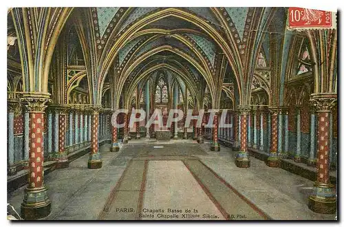 Cartes postales Paris Chapelle Basse de la Sainte Chapelle