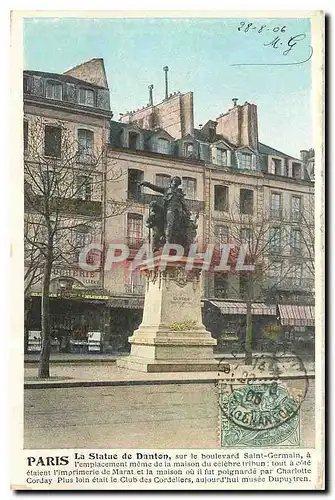 Cartes postales Paris La Statue de Danton