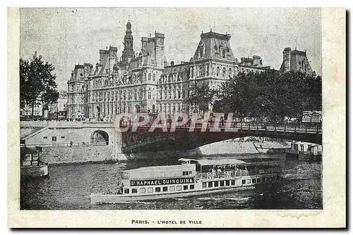 Ansichtskarte AK Paris l'Hotel de Ville St Raphaele Quinquina