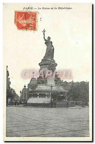 Cartes postales Paris La Statue de la Republique