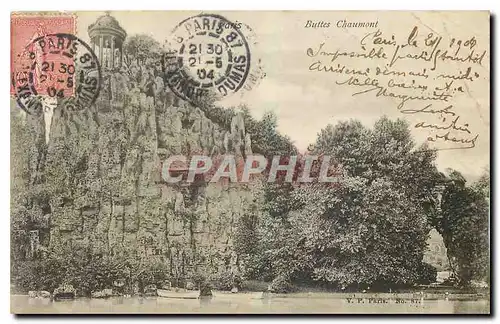 Cartes postales Buttes Chaumont Paris