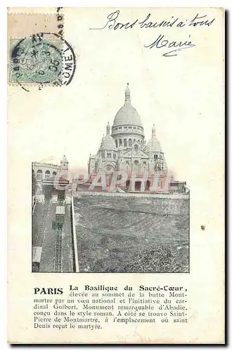 Cartes postales Paris La Basilique du Sacre Coeur