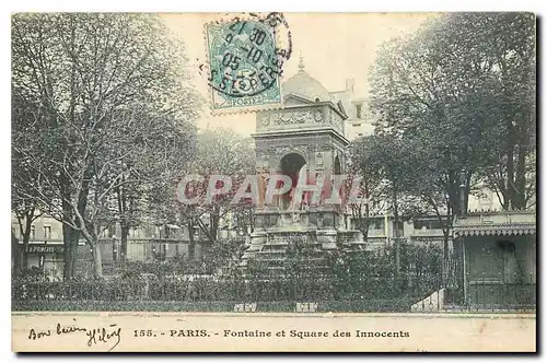 Ansichtskarte AK Paris Fontaine et Square des Innocents