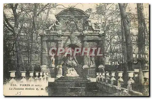 Cartes postales Paris La Fontaine Medicis