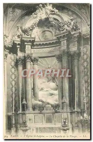 Cartes postales Paris l'Eglise St Sculpice La Chapelle de la Vierge