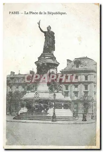 Cartes postales Paris la Place de la Republique