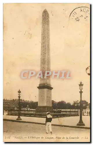 Ansichtskarte AK Paris l'Obelisque de Louqsor Place de la Concorde