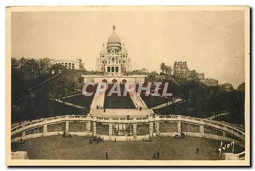 Ansichtskarte AK Paris Vue panoramique du Sacre Coeur de Montmartre et de l'Escalier Monumental