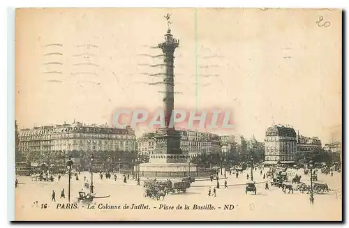 Cartes postales Paris La Colonne de Juillet Place de la Bastille