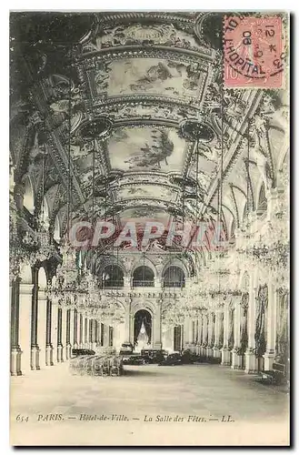 Cartes postales Paris Hotel de Ville La Salle des Fetes