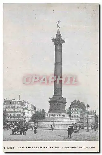 Cartes postales Paris La plage de la Bastille et la Colonne de Juillet