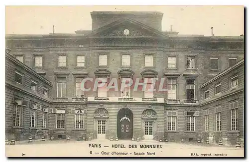 Cartes postales Paris Hotel des Monnaies Cour d'honeur facade Nord