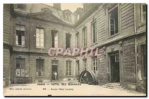 Cartes postales Paris Hotel des Monnaies Ancien Hotel Laverdy