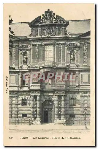 Cartes postales Paris Le Louvre Porte Jean Goujon