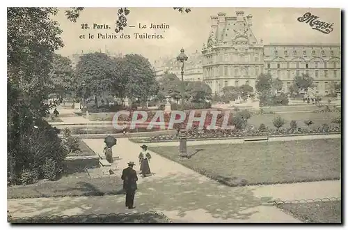 Cartes postales Paris Le Jardin et le Palais des Tuileries