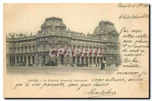 Ansichtskarte AK Paris Le Louvre Place du Carrousel