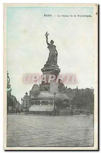 Cartes postales Paris La Statue de la Republique