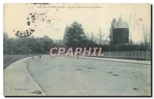 Ansichtskarte AK Bois de Boulogne Route et Moulin de Longchamps