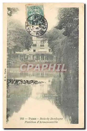 Cartes postales Paris Bois de Boulogne Pavillon d'Armenonville