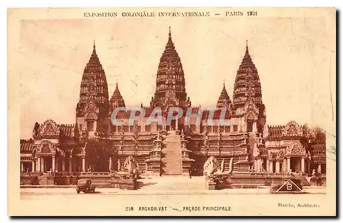 Ansichtskarte AK Paris Angkor Vat Facade Principale Exposition coloniale internationale