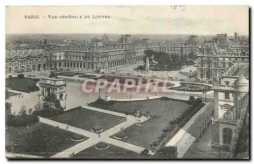 Cartes postales Paris Vue generale du Louvre