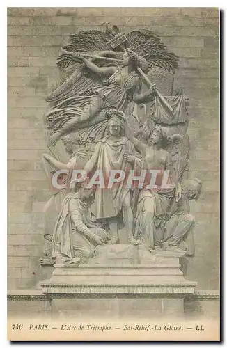 Cartes postales Paris L'Arc de Triomphe Bas relief la Gloire