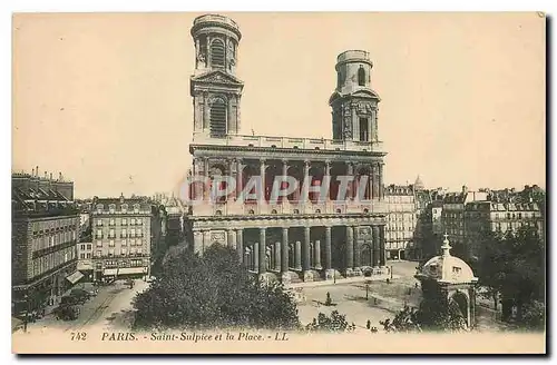 Ansichtskarte AK Paris Saint Sulpice et la Place