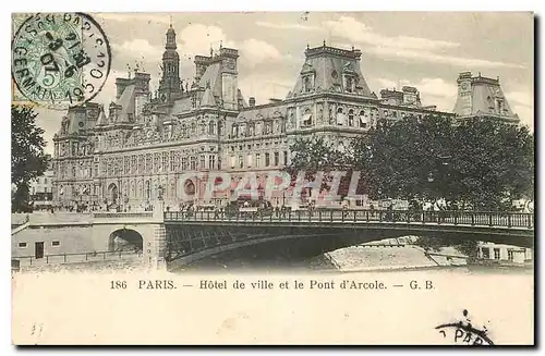 Cartes postales Paris Hotel de Ville et le Pont d'Arcole