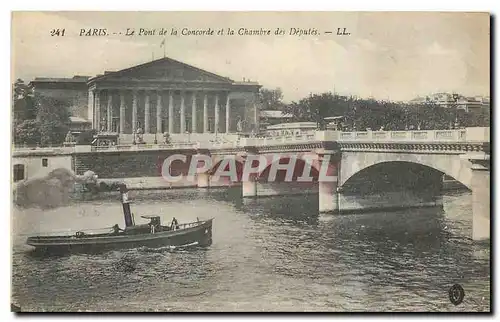 Cartes postales Paris le Pont de la Concorde et la Chambre des Deputes