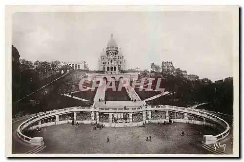 Ansichtskarte AK Paris en flanant La Basilique du Sacre Coeur et l'Escalier monumental