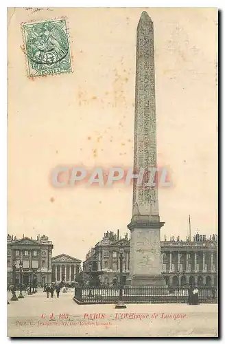 Cartes postales Paris l'Obelisque de Louqsor