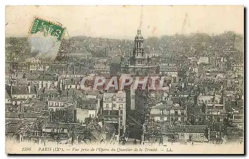 Cartes postales Paris Vue prise de l'Opera du Quartier de la Trinite