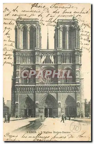 Cartes postales Paris L'Eglise Notre Dame