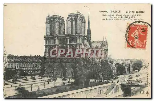 Cartes postales Paris Notre Dame