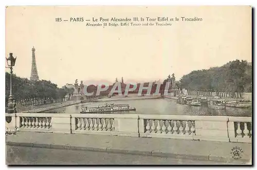 Ansichtskarte AK Paris Le Pont Alexandre III la Tour Eiffel et le Trocadero