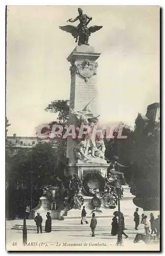 Cartes postales Paris Le Monument de Gambetta