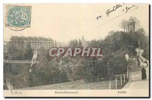 Cartes postales Buttes Chaumont Paris