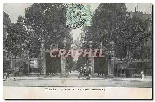 Cartes postales Paris La Grille du Parc Monceau