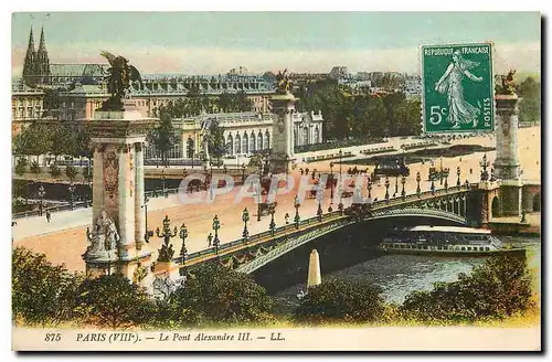 Cartes postales Paris Le Pont Alexandre III