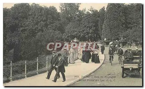 Ansichtskarte AK Paris Bois de Boulogne La Pointe du Lac Automobile