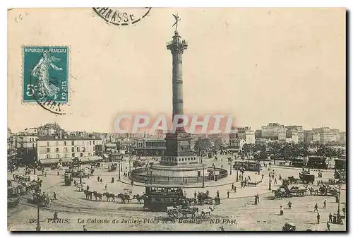 Cartes postales Paris La Colonne de Juillet Place de la Bastille