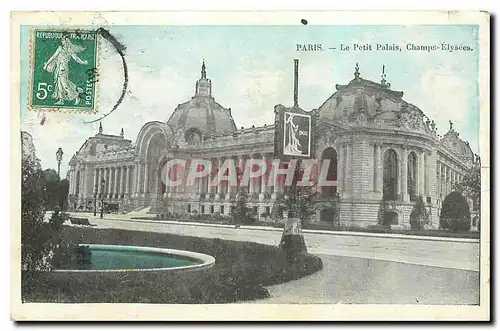 Ansichtskarte AK Paris Le Petit Palais Champs Elysees