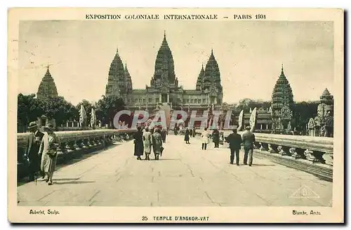 Cartes postales Exposition coloniale internationale Paris 1931 Temple d'Angkor Vat