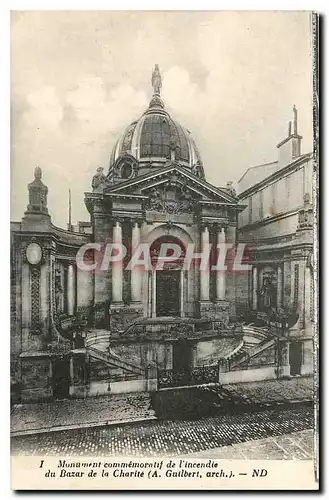 Cartes postales Monument commemoratif de l'incendie du Bazar de la Charite